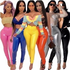 Patent Leather High Waist Skinny Pants